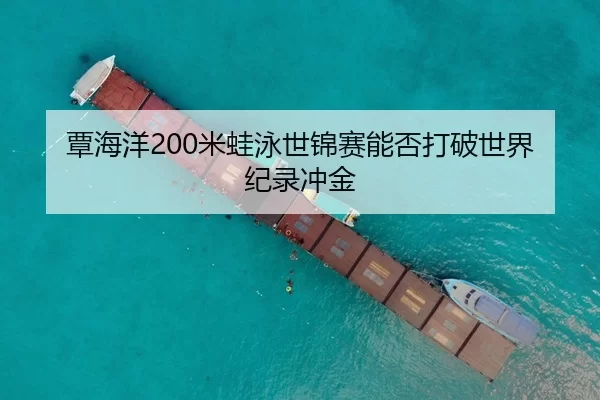 覃海洋200米蛙泳世锦赛能否打破世界纪录冲金